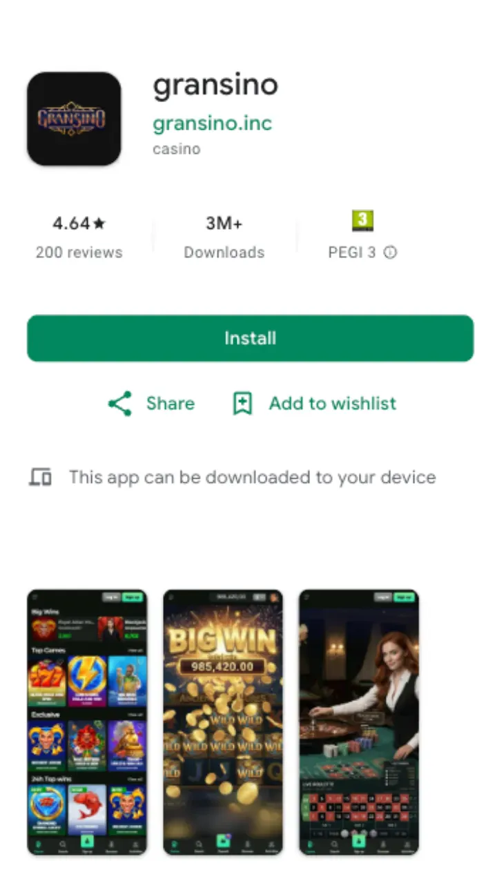 Gransino Casino app